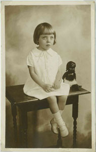 Little girl scanned photo
